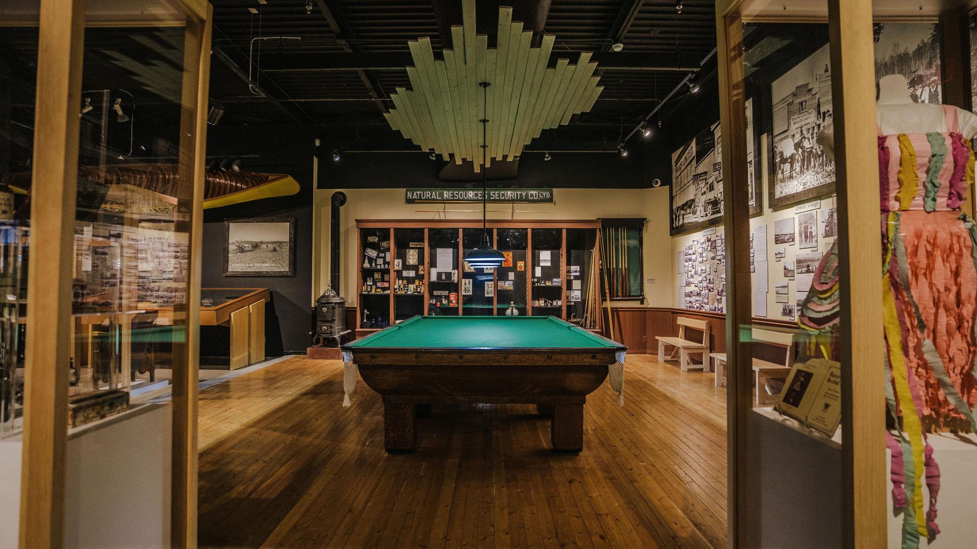 A snooker table at the Exploration Place