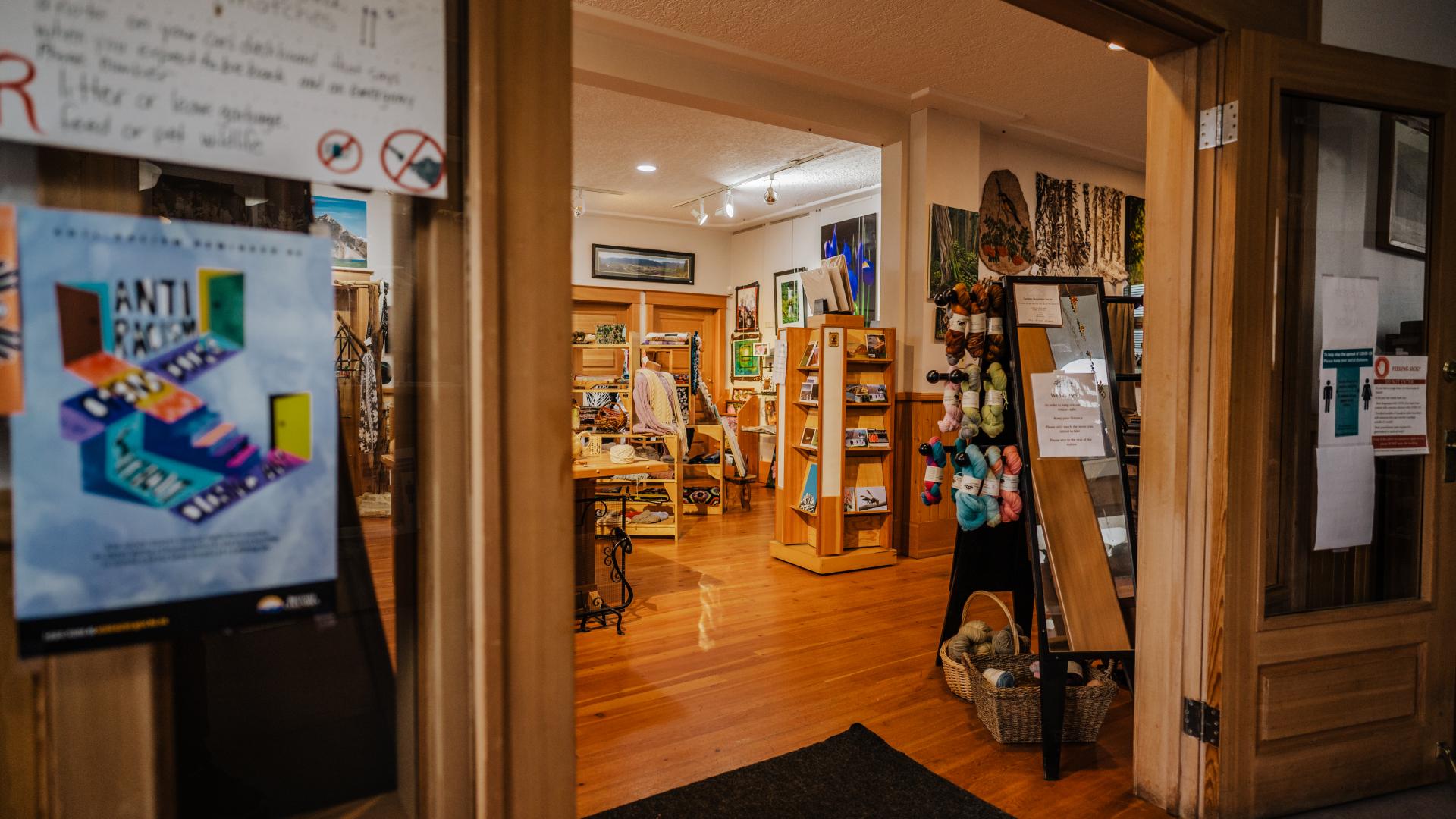 The entranceway to the Whistlestop Gallery