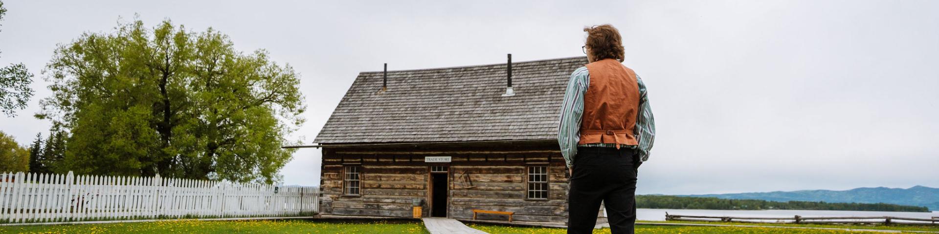 A costumed interpreter at the Fort St. James National Historic Site