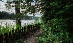 A trail on the Huble Homestead property