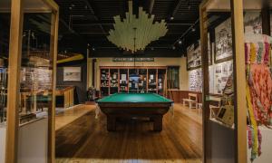A snooker table at the Exploration Place